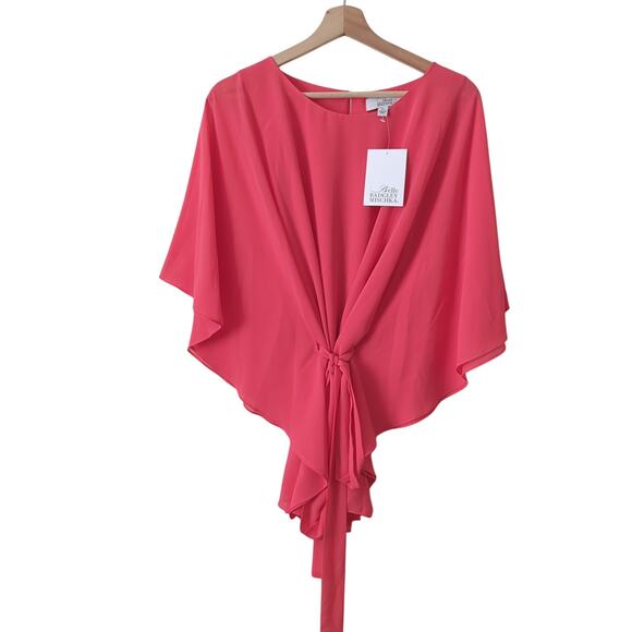 NWT Badgley Mischka Pia Top Womens XL Pink Coral Flowy Tunic $149 - Picture 1 of 7